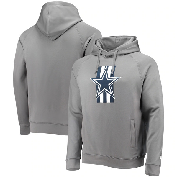 Men's Dallas Cowboys Gray New Era Training Camp Raglan Pullover Hoodie